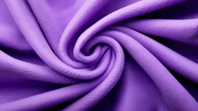 Lavender Swirl Fabric: A close-up view of soft, lavender-colored fabric gracefully swirled into a mesmerizing vortex, creating a visually soothing and tactile impression.