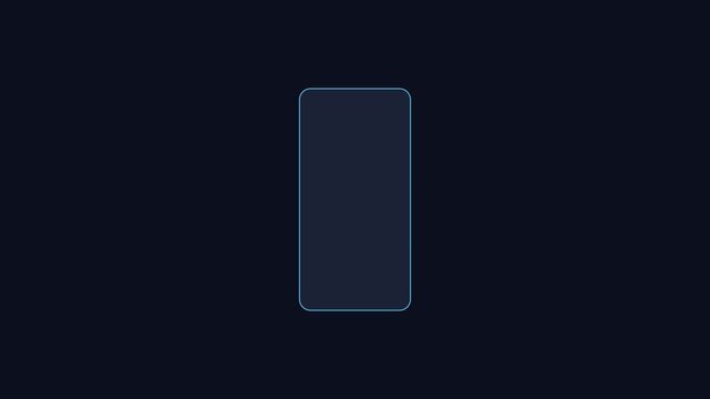 Minimalist smartphone app interface animation with colorful and digital ui for mobile technology and software development concepts 4k