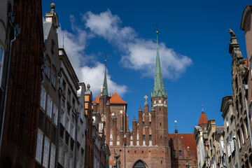 Obraz premium Historic building in Gdansk Old Town.