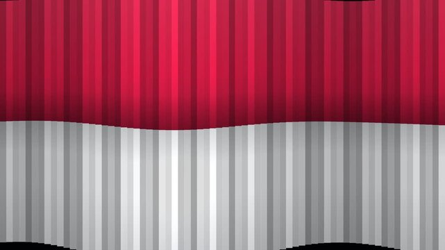 Waving Indonesian Flag Background with Red and White Stripes, Representing National Pride and Patriotism