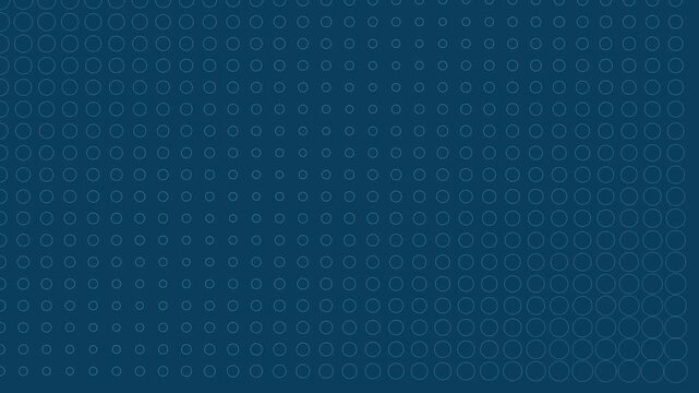 Abstract blue geometric animation 4k background, with pulsing circle, pattern motion circles
