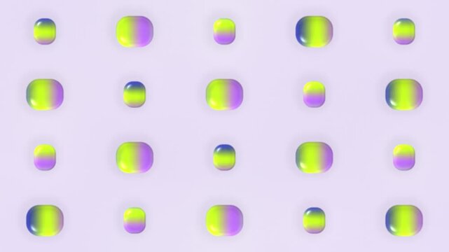 Yellow Lime Purple Liquid Glass Gradient Motion Background, Smooth Flowing Liquid Glass Animation Seamless Loop, 4K