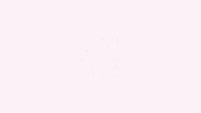 Abstract golden particle explosion animation 4k background, with glowing dust, particles floating in light