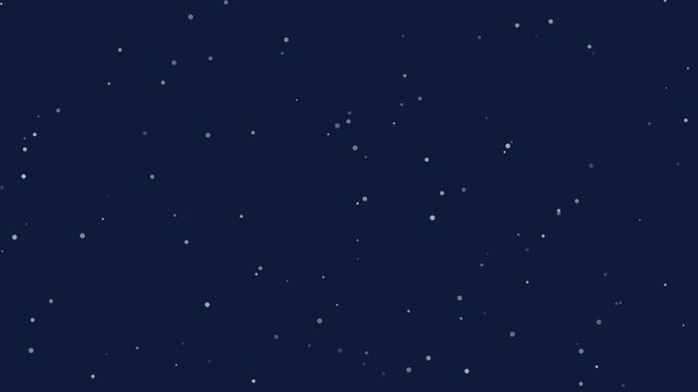Abstract night sky animation 4k background, with floating white, particles and glowing, stars effect