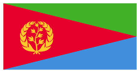 Fototapeta premium Rectangle Eritrea Flag African Country