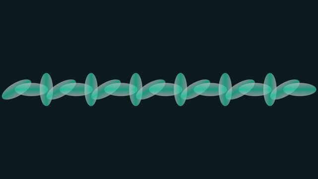 Abstract teal ellipse pattern animation, minimalist geometric motion background, pulsing oval shapes, modern digital 4k
