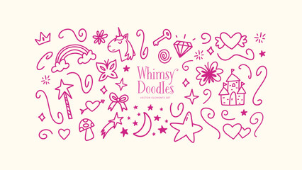 whimsy unicorn princess fairy core doodles © Sarah