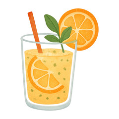 Naklejka premium PNG Refreshing citrus drink illustration.