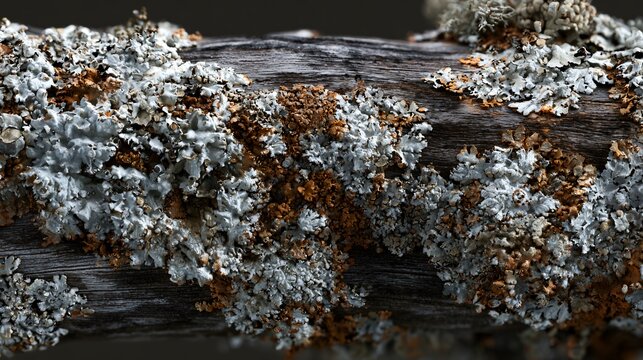 Elegant White and Brown Crustose Lichen Ophioparma ventosa Soft C