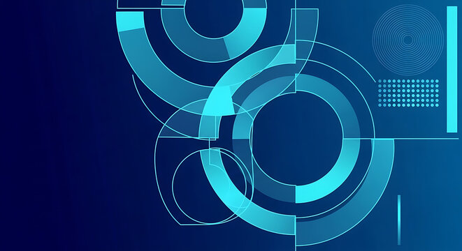 Abstract digital interface hud circles with technical data displays interface technology abstract technical futuristic hologram software computing monitoring geometric automation