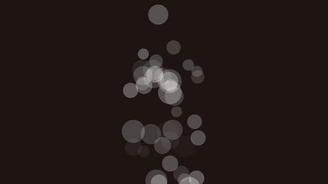 Floating animation 4k white bokeh particles rising on dark background, abstract motion overlay