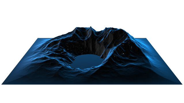 black 3d mountain 