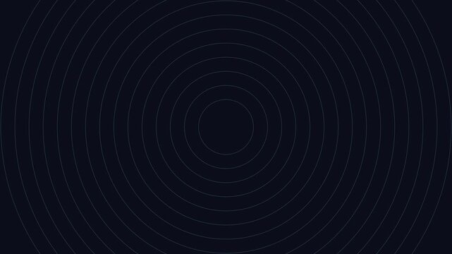 Minimalist concentric circles animation: pulsing dark blue geometric 4k background, pattern geometric pattern