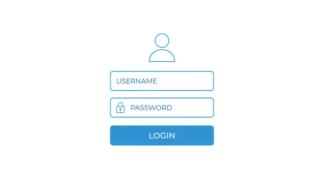 Minimal login form with username and password fields