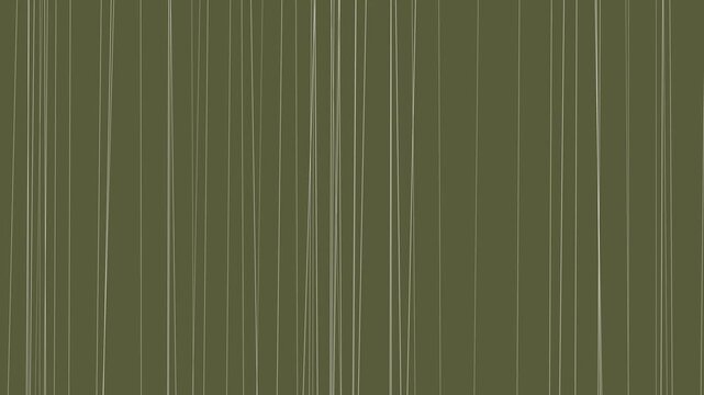 Minimalist vertical line pattern animation 4k background, in olive green, and white abstract, motion lines