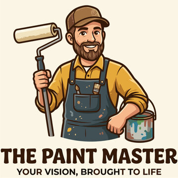 The Paint Master Professional Painter Logo