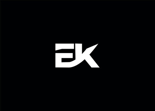 EK creative initial logo and letter logo