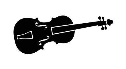 Black Violin Instrument Silhouette. © Nb