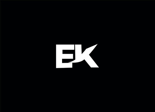 EK creative initial logo and letter logo