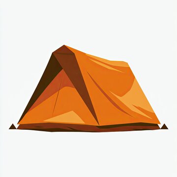 Vibrant orange canvas shelter, designed for outdoor adventure and camping