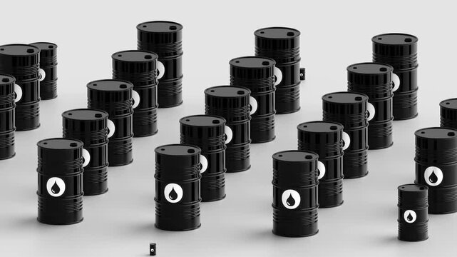 Oil Barrel 3D Animation for Energy, Industry and Market News