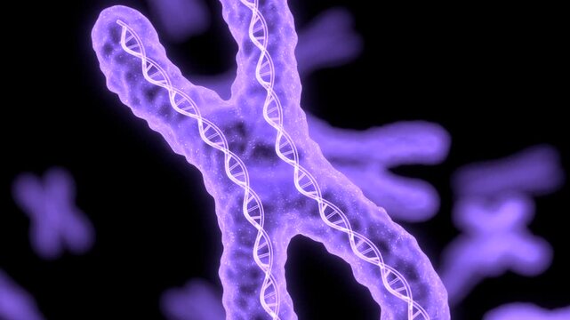 Chromosome DNA Zoom Out 3D Animation for Genomics, Research and Education