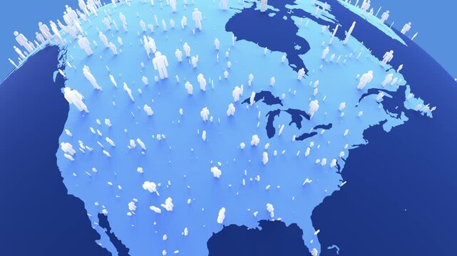 World Population Growth 3D Animation for News, Education and Demographics