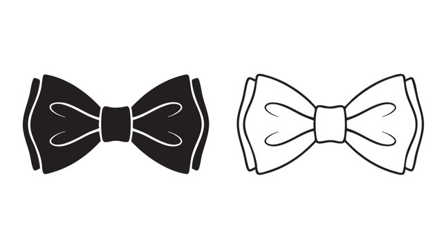 bow black vector bundle icon design accessory concept