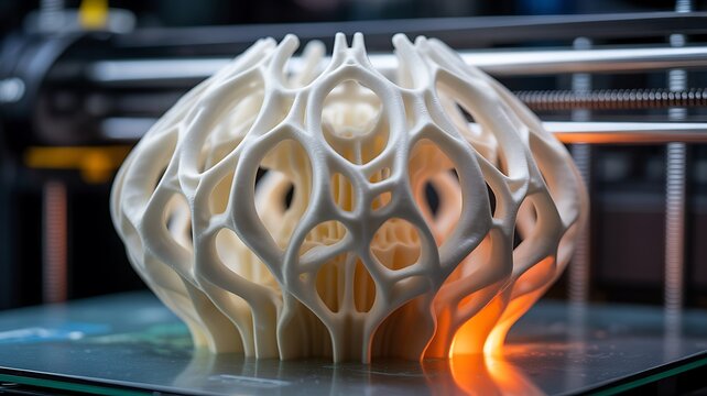 Futuristic organic 3d structure design representing generative architecture and innovation