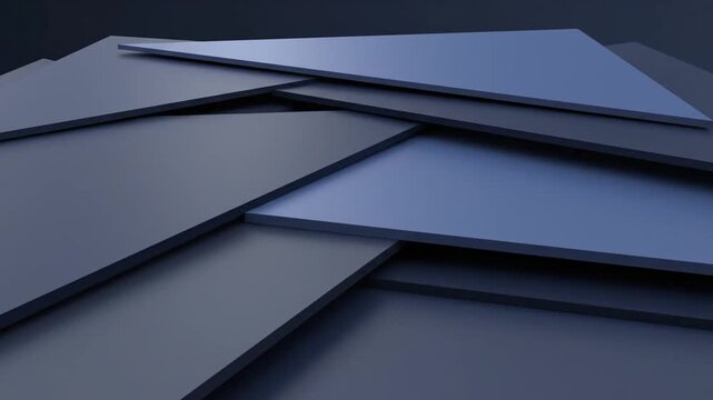 Minimalist dark geometric layers with sharp angles.