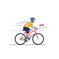 Fototapeta premium Cyclist crossing finish line