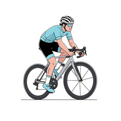 Fototapeta premium Cyclist Riding Bicycle