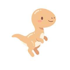 Baby Dinosaur Illustration in Cute Kawaii Cartoon Style © Felipe