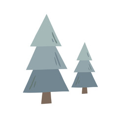 A creative paper-cut style pine tree illustration, perfect for children's design. © Felipe