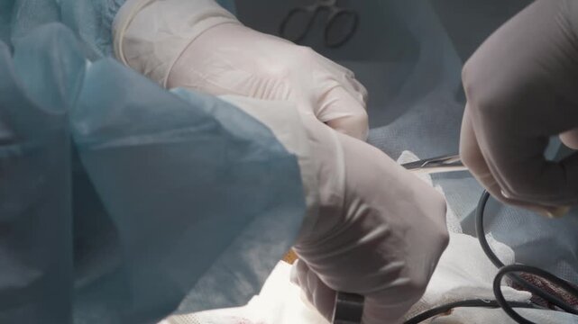 surgeon operating a patient