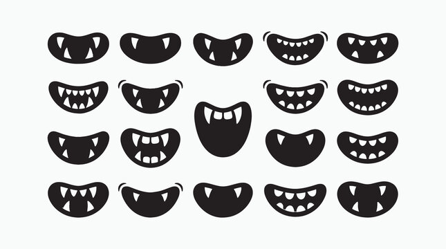 Flat Lay Bite Mark Chocolate Donuts Dark Brown Vector Illustration