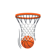 Basketball scoring a goal. Sports concept. © khafid