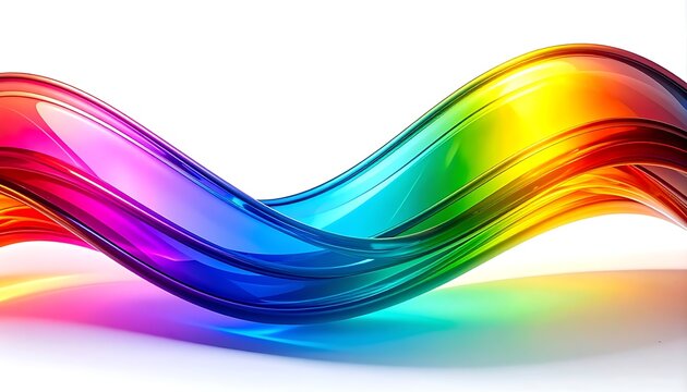 Vibrant Rainbow Colored Wave Background Texture.