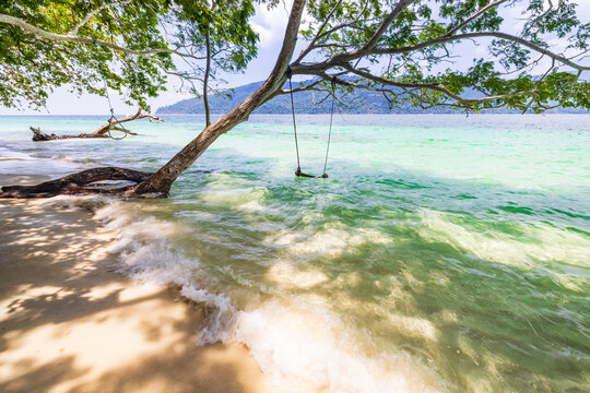 Beautiful beach on the tropical sea at Koh Lipe, Satun Province, Thailand.