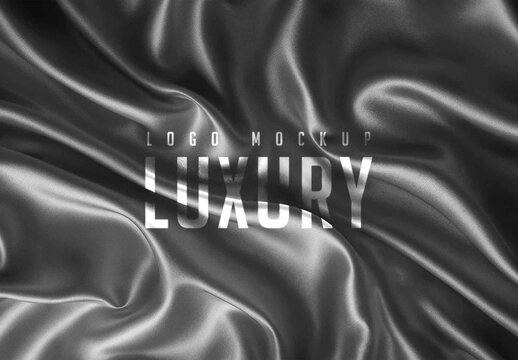 Luxury Satin Fabric Logo & Text Effect