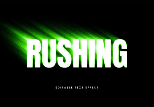Rushing Text Effect
