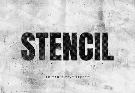 Stencil Offset Text Effect