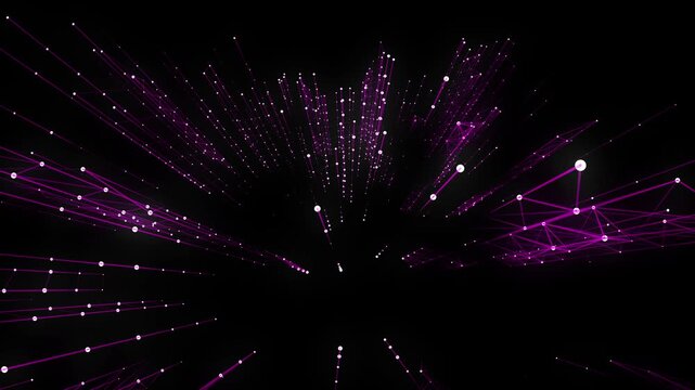 plexus lines and dots connection motion. Abstract technology, science, engineering. 4k video.
