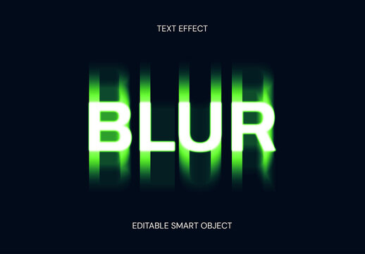 Green Motion Blur Text Effect