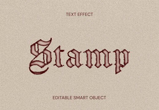 Stamp Text Effect Design