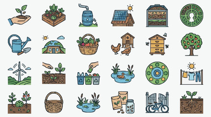 Illustrations of Sustainable and Eco-Friendly Living © jamingan