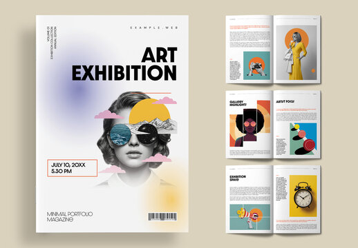 Minimal Art Exhibition Magazine Template