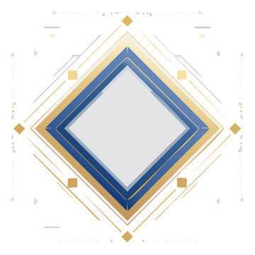 Abstract Geometric Diamond Frame Vector