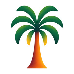 Fototapeta premium PNG Stylized palm tree illustration.