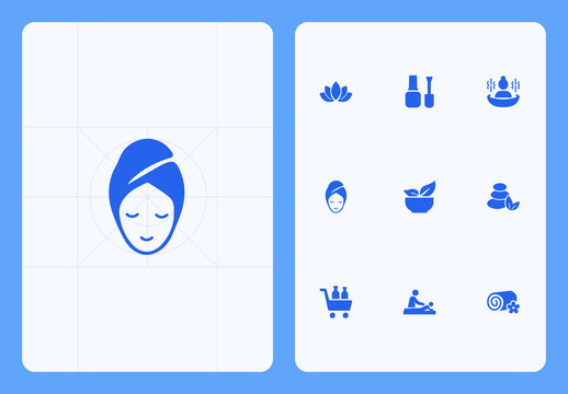 Spa and Beauty Icon Set